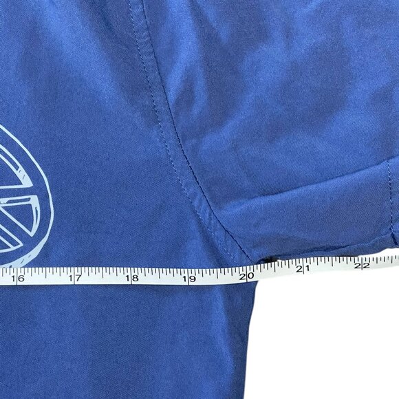 Brooklyn Cloth Graphic Streetwear Shirt Blue Button Up Rayon Size M Psychedelic - Picture 7 of 10